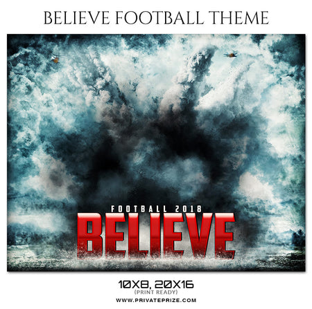 Believe - Football Themed Sports Photography Template