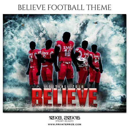 Believe - Football Themed Sports Photography Template