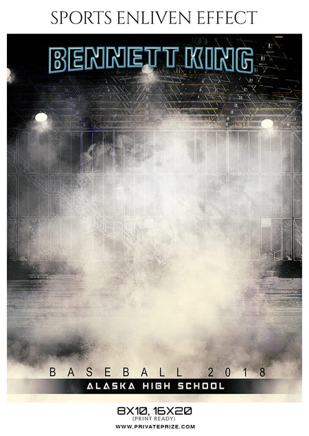 Bennett King - Baseball Sports Enliven Effects Photography Template - Photography Photoshop Template