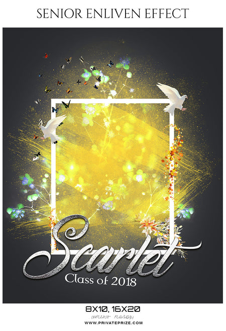 Scarlet - Senior Enliven Effect Photography Template - Photography Photoshop Template