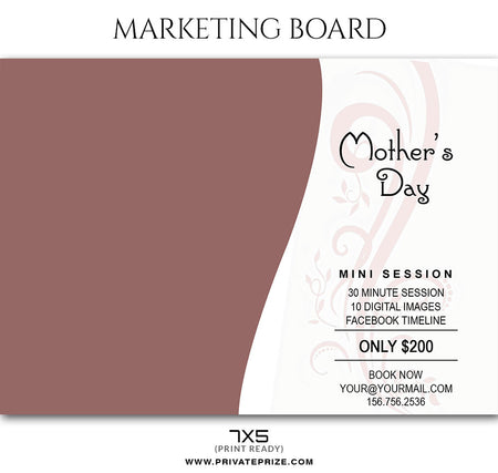 MOTHERS DAY MINI SESSION FLYER TEMPLATE FOR PHOTOGRAPHERS - Photography Photoshop Template