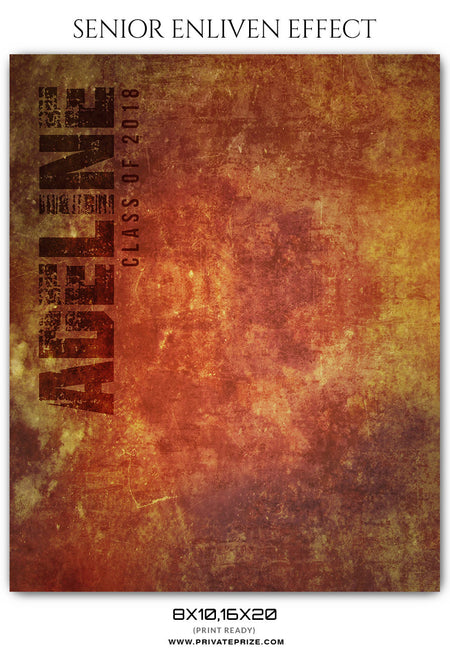 ADELINE - SENIOR ENLIVEN EFFECT - Photography Photoshop Template