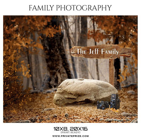 The Jeff Family - Kids Photography Photoshop Templates - Photography Photoshop Template