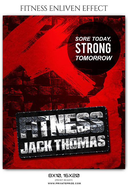 JACK THOMAS FITNESS SPORTS ENLIVEN EFFECT - Photography Photoshop Template