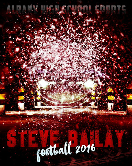 Steve Bailay Football Sports Template -  Enliven Effects - Photography Photoshop Template