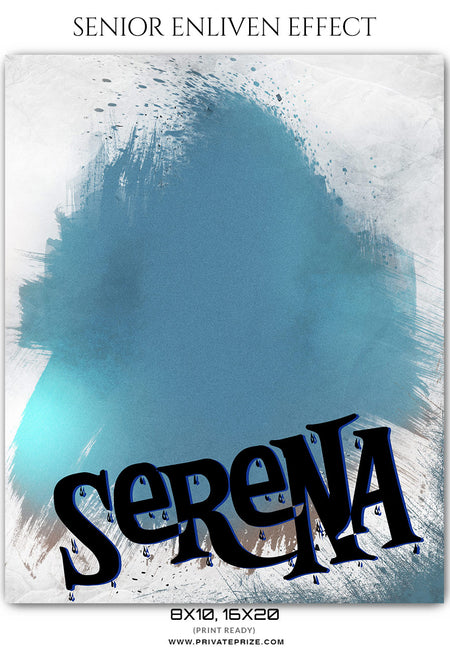 Serena - Senior Enliven Effect  Photoshop Template - Photography Photoshop Template