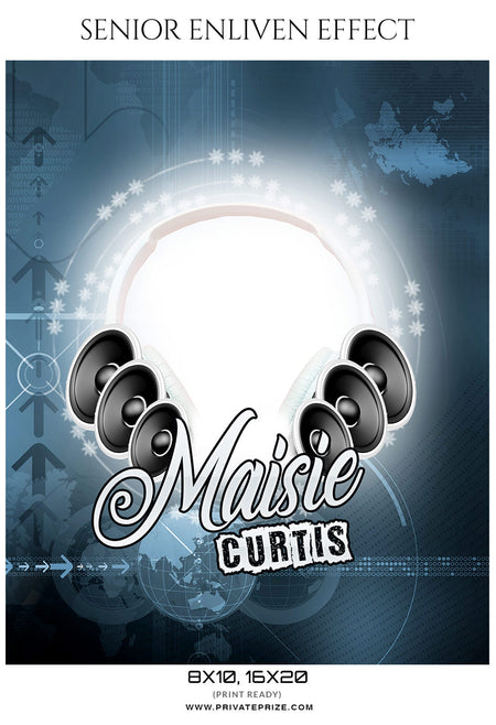 Maisie Curtis - Senior Enliven Effect Photography Template - Photography Photoshop Template