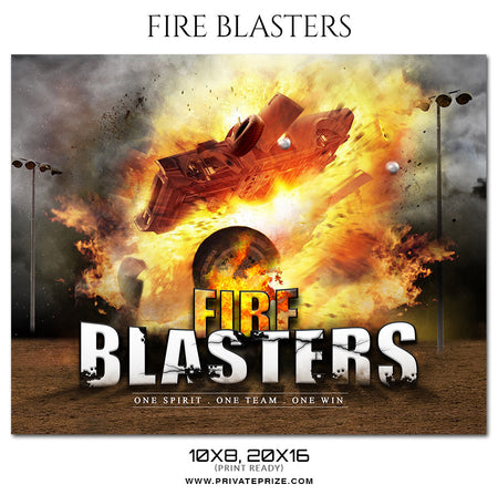 Fire Blasters Sports Theme Sports Photography Template