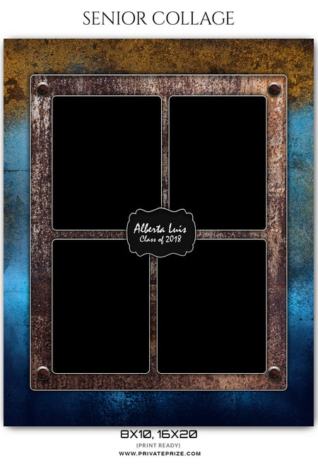 Alberta Luis - Senior Collage Photography Template - Photography Photoshop Template