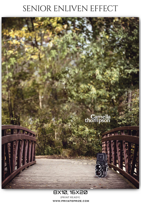 Camella Thompson  - Senior Enliven Effect Photography Template - Photography Photoshop Template