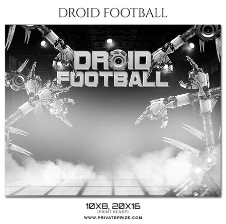 Droid Football Themed Sports Photography Template - Photography Photoshop Template