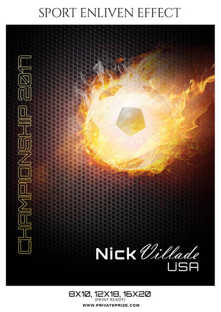 Nick Villade- Sports Photography Template-Enliven Effects - Photography Photoshop Template