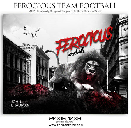 Ferocious Sports Template - sports photography photoshop templates