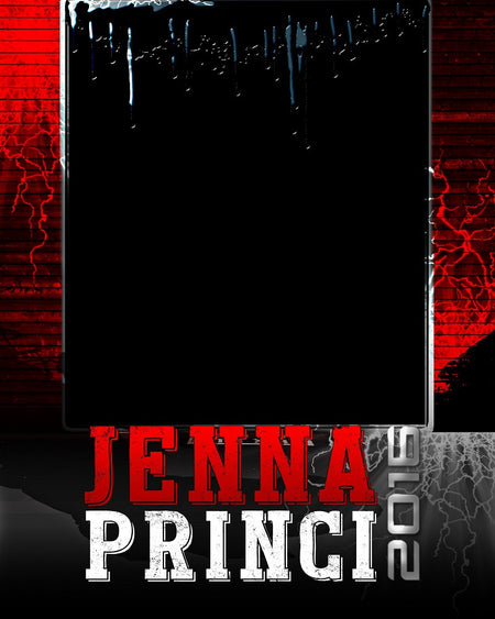 Jenna Princi Softball Sports Template -  Enliven Effects - Photography Photoshop Template