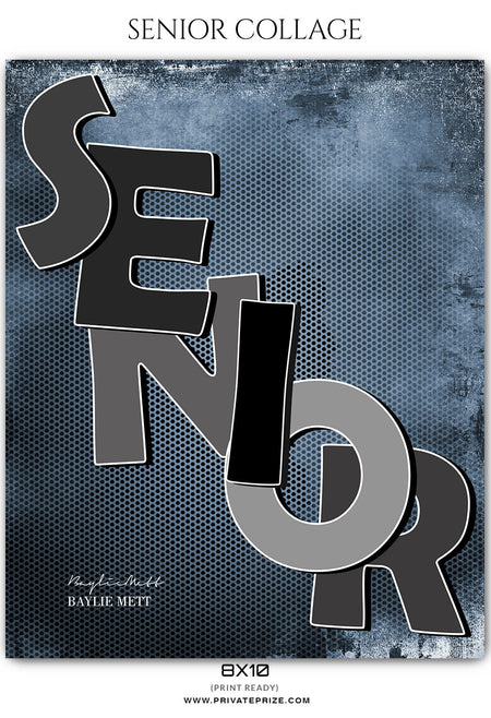 Baylie Mett  - Senior Collage Photography Template - Photography Photoshop Template