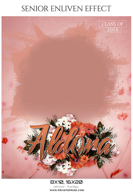 Aldora - Senior Enliven Effect Photography Template - Photography Photoshop Template