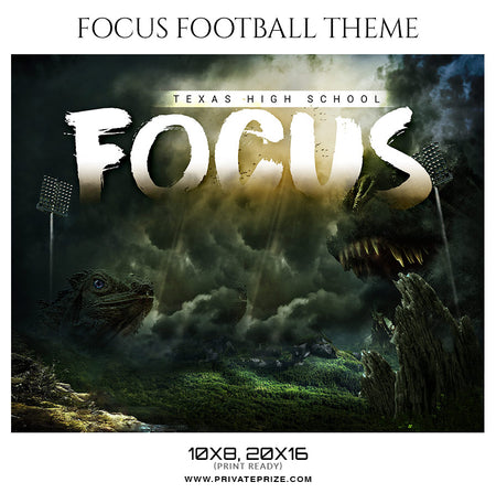 Focus Football Themed Sports Photography Template - Photography Photoshop Template
