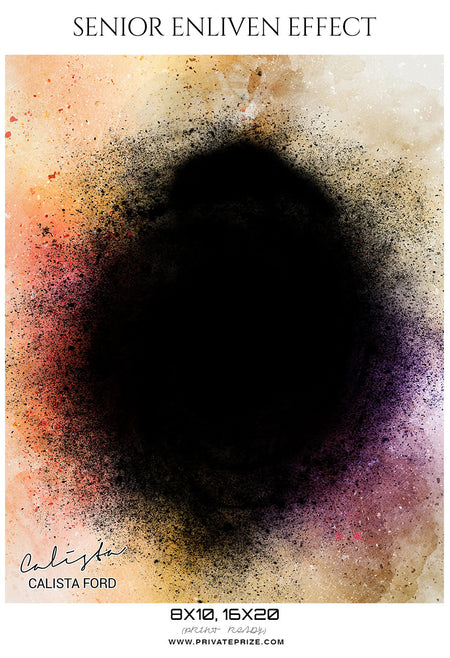 Calista Ford  - Senior Enliven Effect Photography Template - Photography Photoshop Template