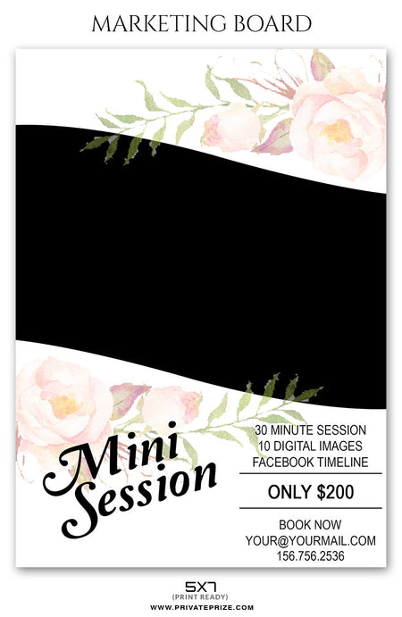 MOTHERS DAY MINI SESSION FLYER TEMPLATE-2 FOR PHOTOGRAPHERS - Photography Photoshop Template