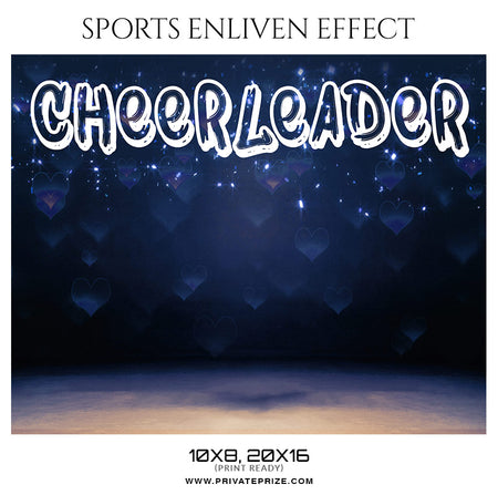Cheerleader - Sports Enliven Effect Photoshop Template - Photography Photoshop Template