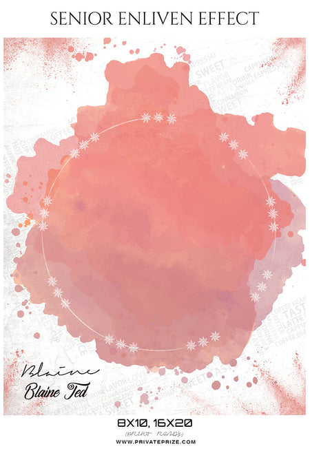 Blaine Ted - Senior Enliven Effect Photography Template - Photography Photoshop Template