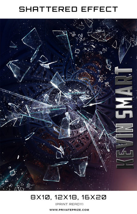 Shattered Effect Basketball High School Sports Template -  Enliven Effects - Photography Photoshop Template