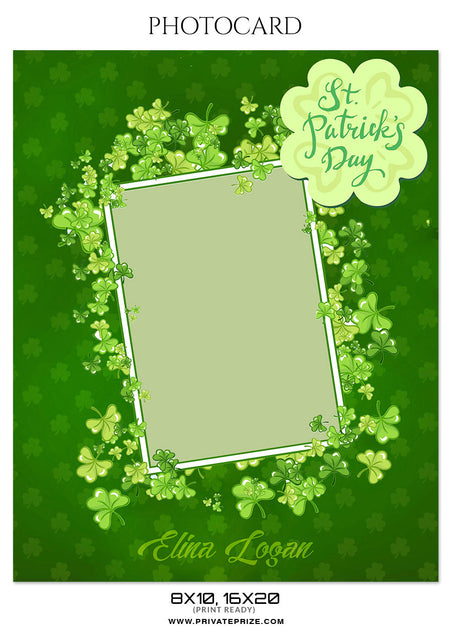 ELINA LOGAN-ST. PATRICK'S PHOTOCARD - Photography Photoshop Template