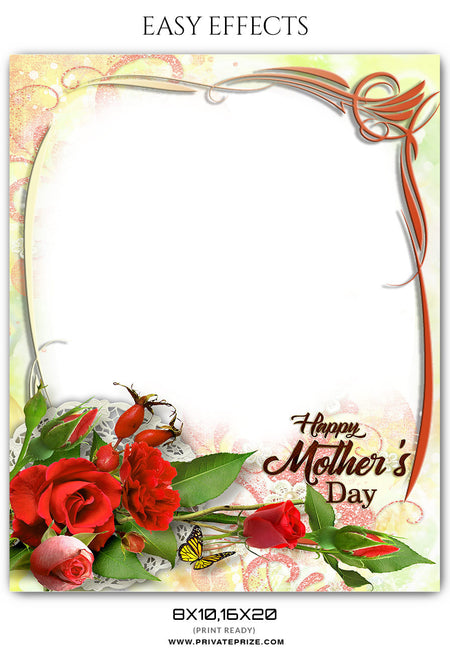 MOTHER'S DAY FRAME - EASY EFFECT - Photography Photoshop Template