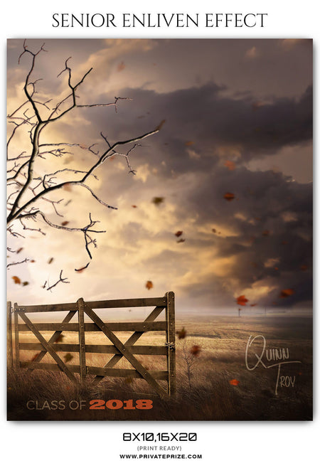 QUINN TROY  - SENIOR ENLIVEN EFFECT - Photography Photoshop Template