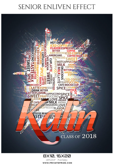 Kalin - Senior Enliven Effect Photography Template - Photography Photoshop Template