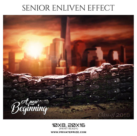 A NEW BEGINNING - SENIOR ENLIVEN EFFECT - PrivatePrize - Photography Templates
