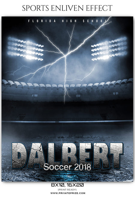 Dalbert - Soccer Sports Enliven Effects Photoshop Template - Photography Photoshop Template