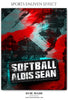 Aldis Sean Softball Sports Enliven Effect Photography Photoshop Template - Photography Photoshop Template