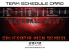 California Team Schedule Card - Photography Photoshop Template