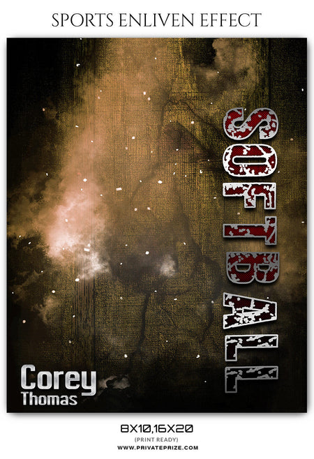 COREY THOMAS - SOFTBALL SPORTS PHOTOGRAPHY - Photography Photoshop Template