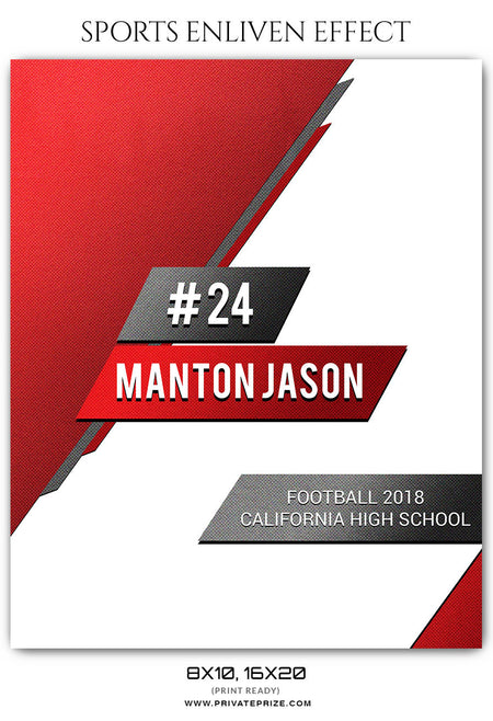 MANTON JASON - FOOTBALL SPORTS PHOTOGRAPHY - Photography Photoshop Template
