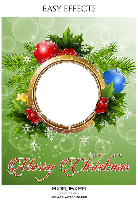 Merry Christmas - Easy Effects - Photography Photoshop Template