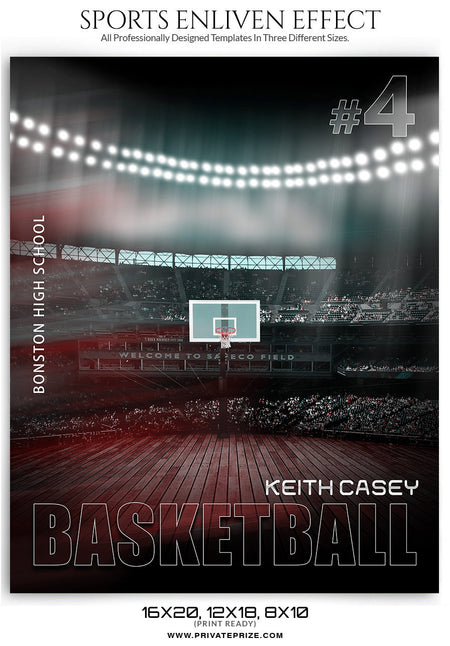 Keith Basketball Enliven Effect - Photography Photoshop Template
