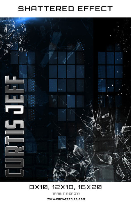 Shattered Effect Baseball High School Sports Template -  Enliven Effects - Photography Photoshop Template