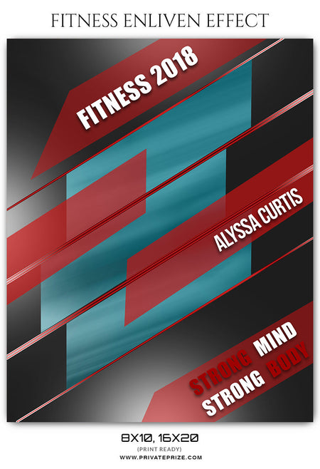 ALYSSA CURTIS FITNESS SPORTS ENLIVEN EFFECT - Photography Photoshop Template