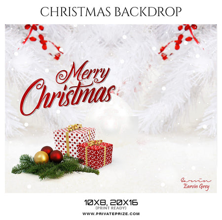 Earvin Grey - Christmas Digital Backdrop - Photography Photoshop Template