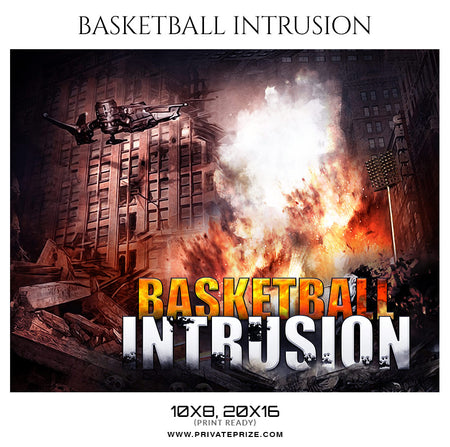 Basketball Intrusion Sports Theme Sports Photoshop Template