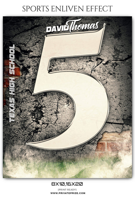 DAVID THOMAS - SOCCER - SPORTS ENLIVEN EFFECT - Photography Photoshop Template