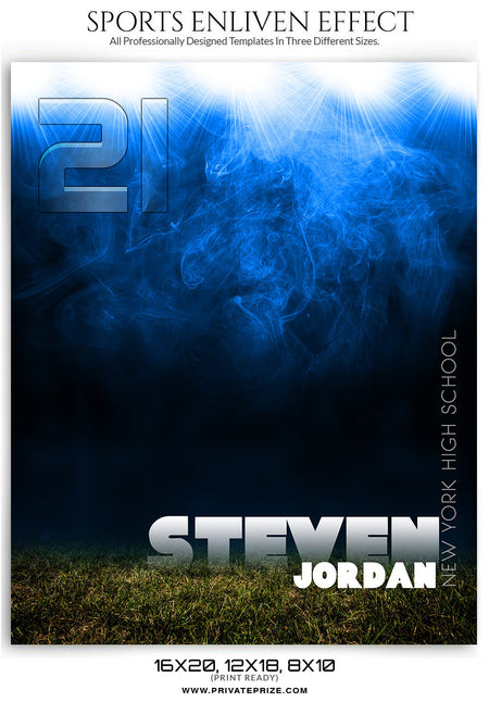 Steven Jordan Football Enliven Effect - Photography Photoshop Template