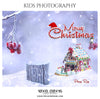 Penny Roy - Christmas Kids Photography Photoshop Template - Photography Photoshop Template