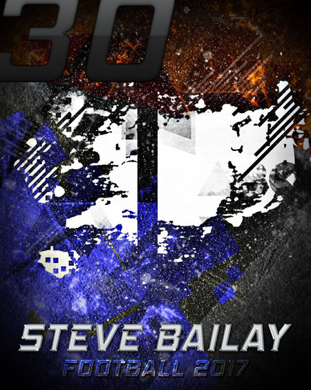 Steve Bailay Football 2017 Sports Template -  Enliven Effects - Photography Photoshop Template