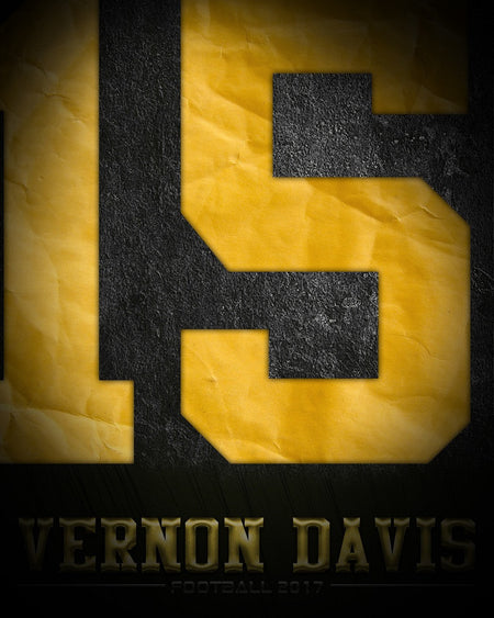 Vernon Davis Football 2017 Sports Template -  Enliven Effects - Photography Photoshop Template