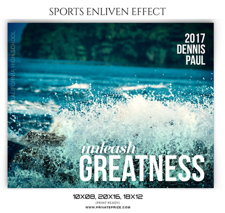 Unleash Greatness Enliven Effect - Photography Photoshop Template