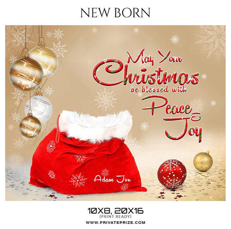 Adam Jon - Christmas New Born Photography Digital Backdrop - PrivatePrize - Photography Templates