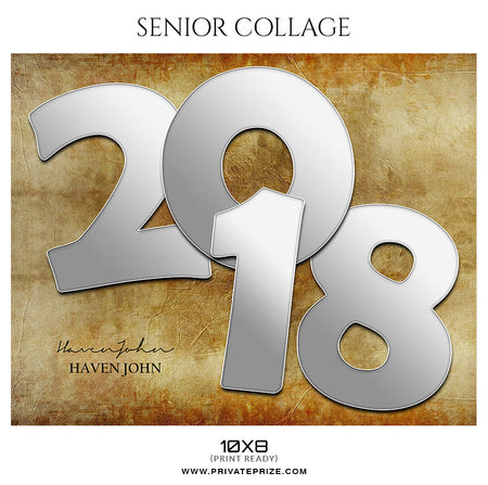 Haven John - Senior Collage Photography Template - Photography Photoshop Template